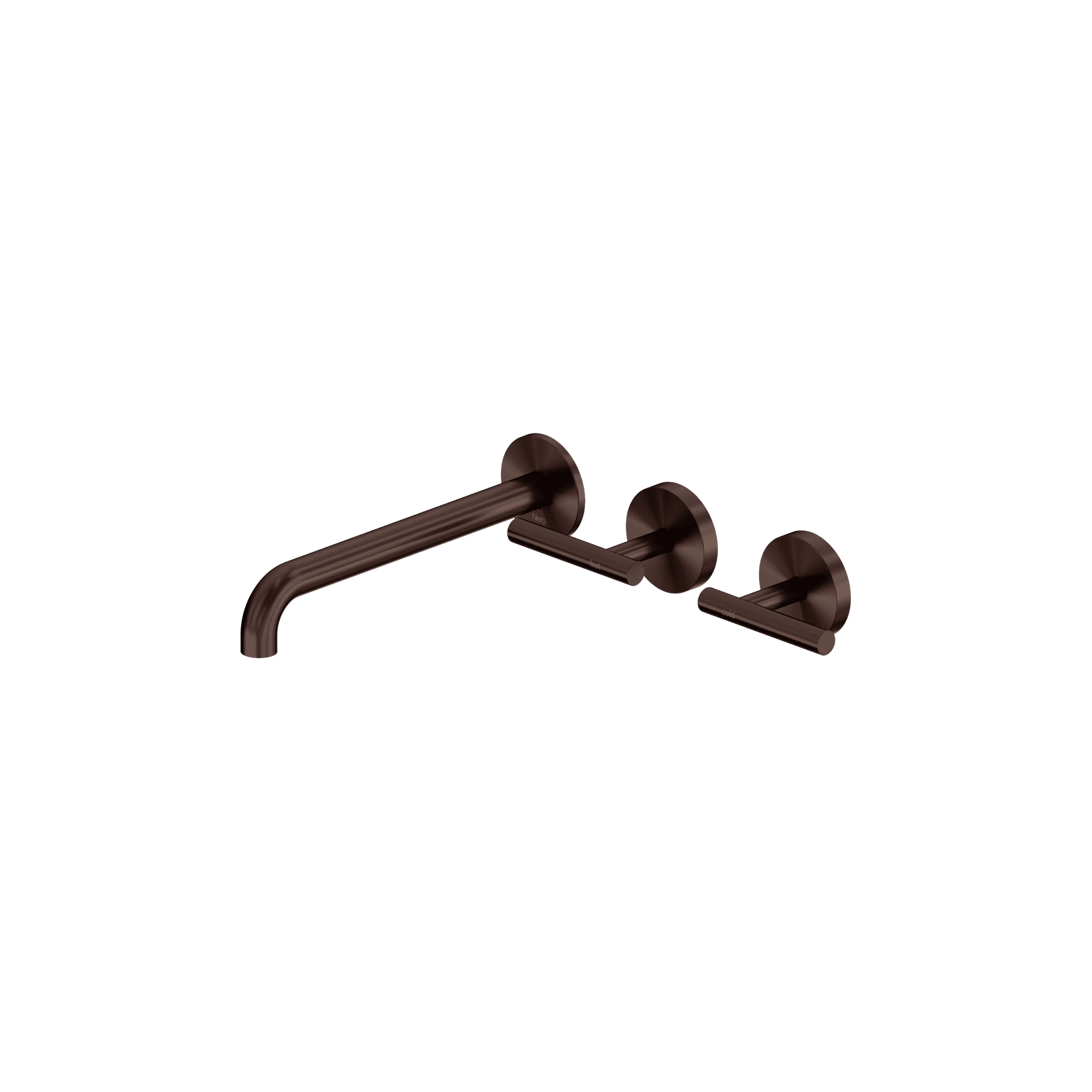 Mecca Lever Wall Basin/Bath Set 220mm Offset Spout Rome Bronze gallery detail image