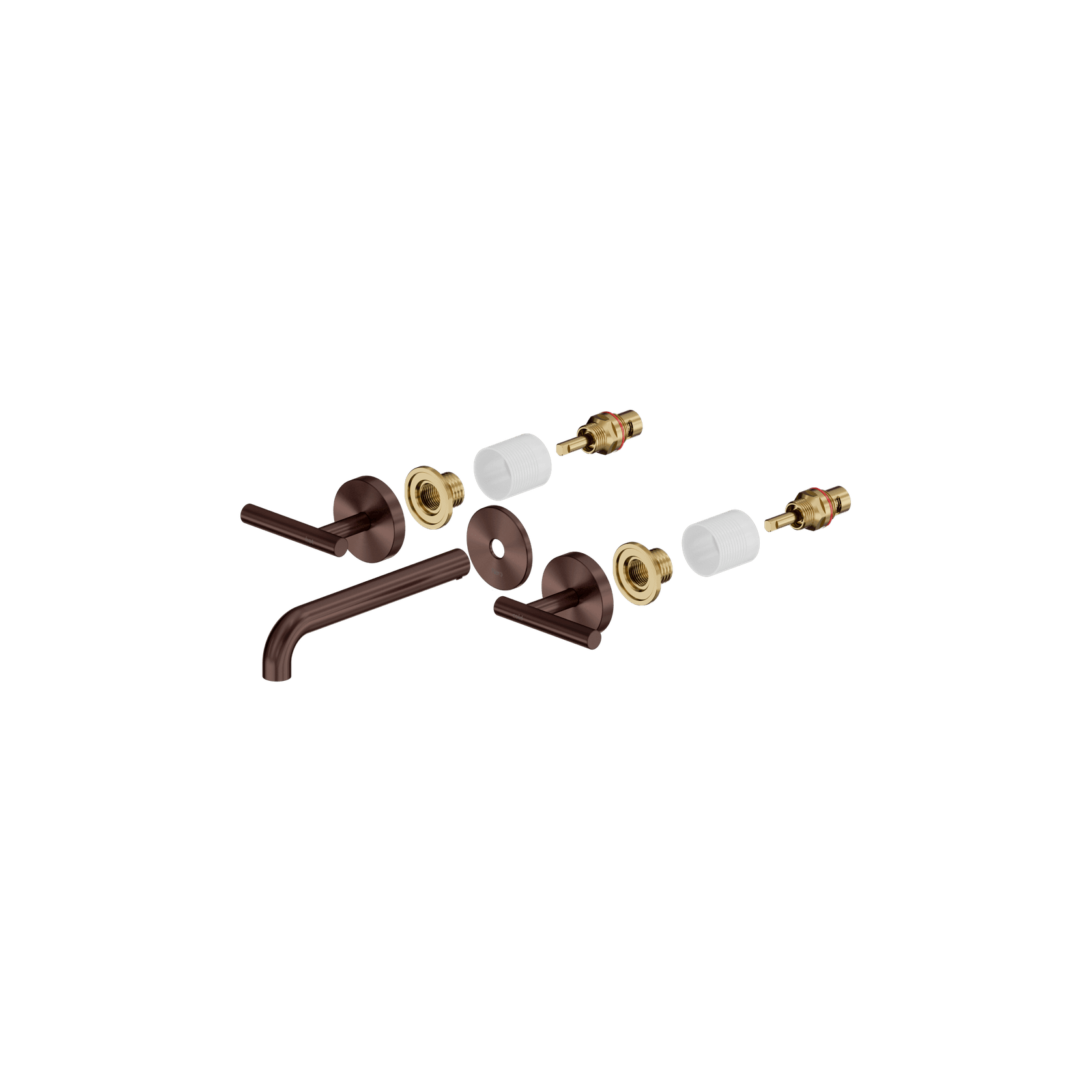 Mecca Lever Wall Basin/Bath Set 185mm Spout Trim Kit Only Rome Bronze gallery detail image