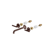 Mecca Lever Wall Basin/Bath Set 185mm Spout Trim Kit Only Rome Bronze gallery detail image