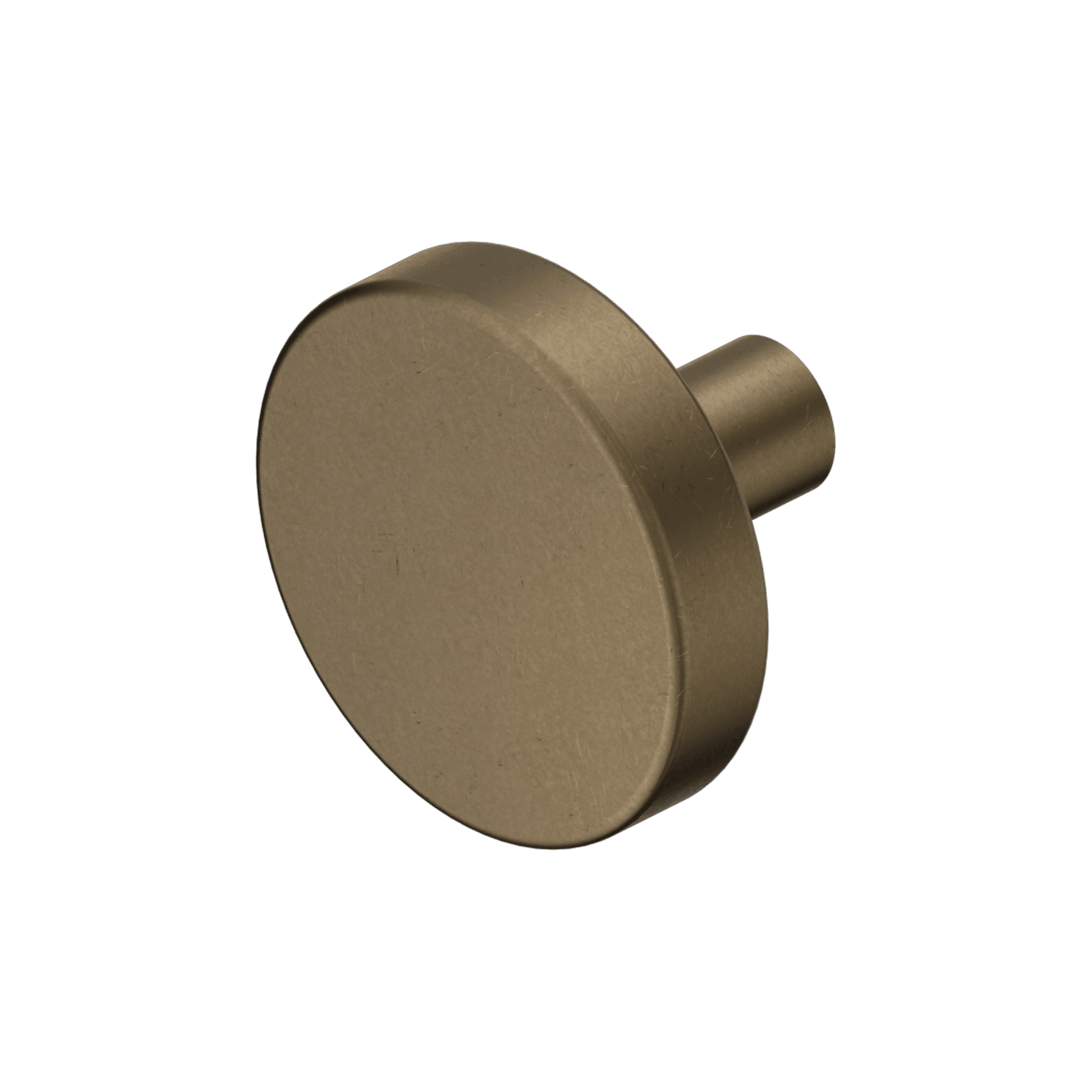 Mecca Cabinet Knob – Ø36 Tumbled Antique Brass gallery detail image