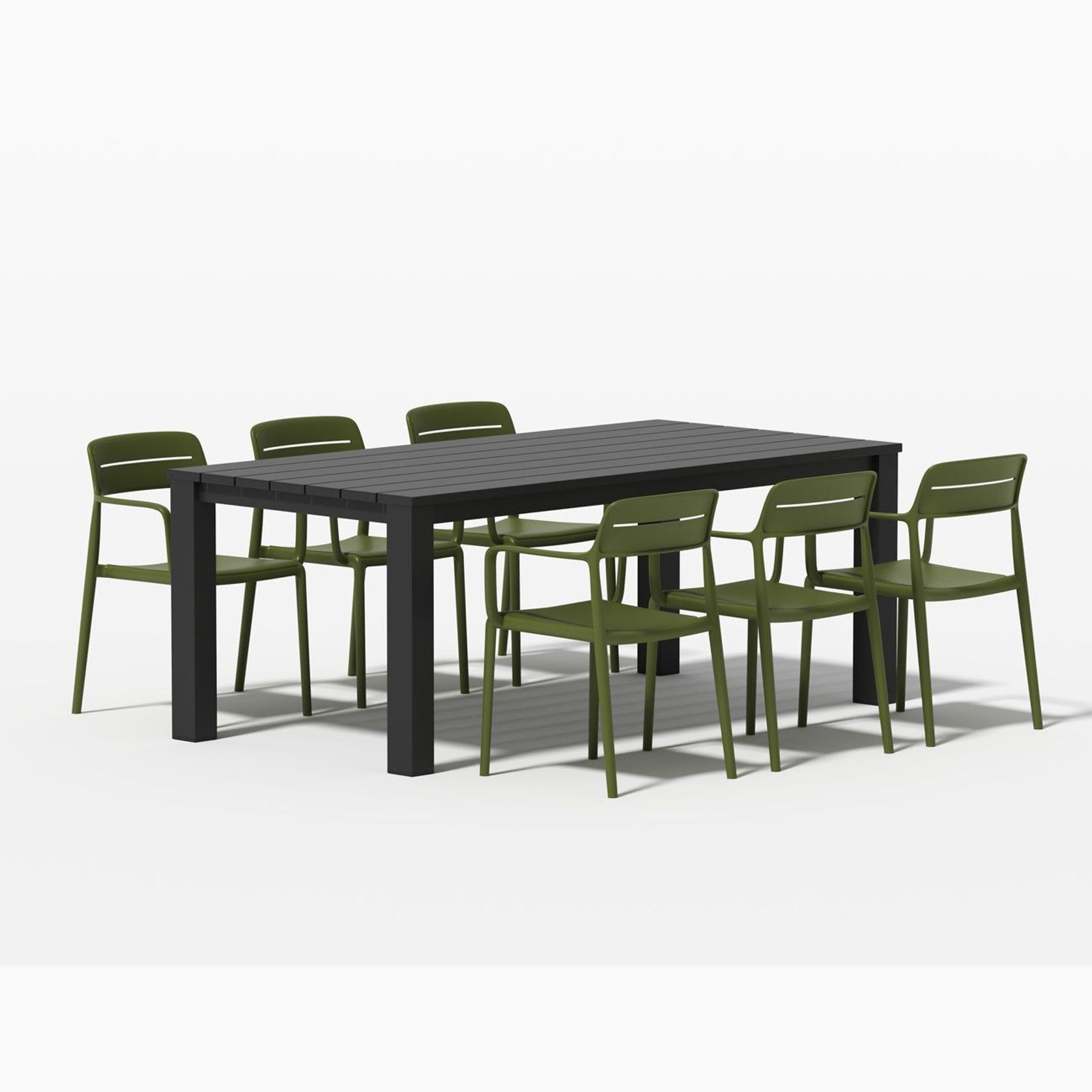 Ficus Table With Aha Chairs 7-Piece Outdoor Dining Set gallery detail image