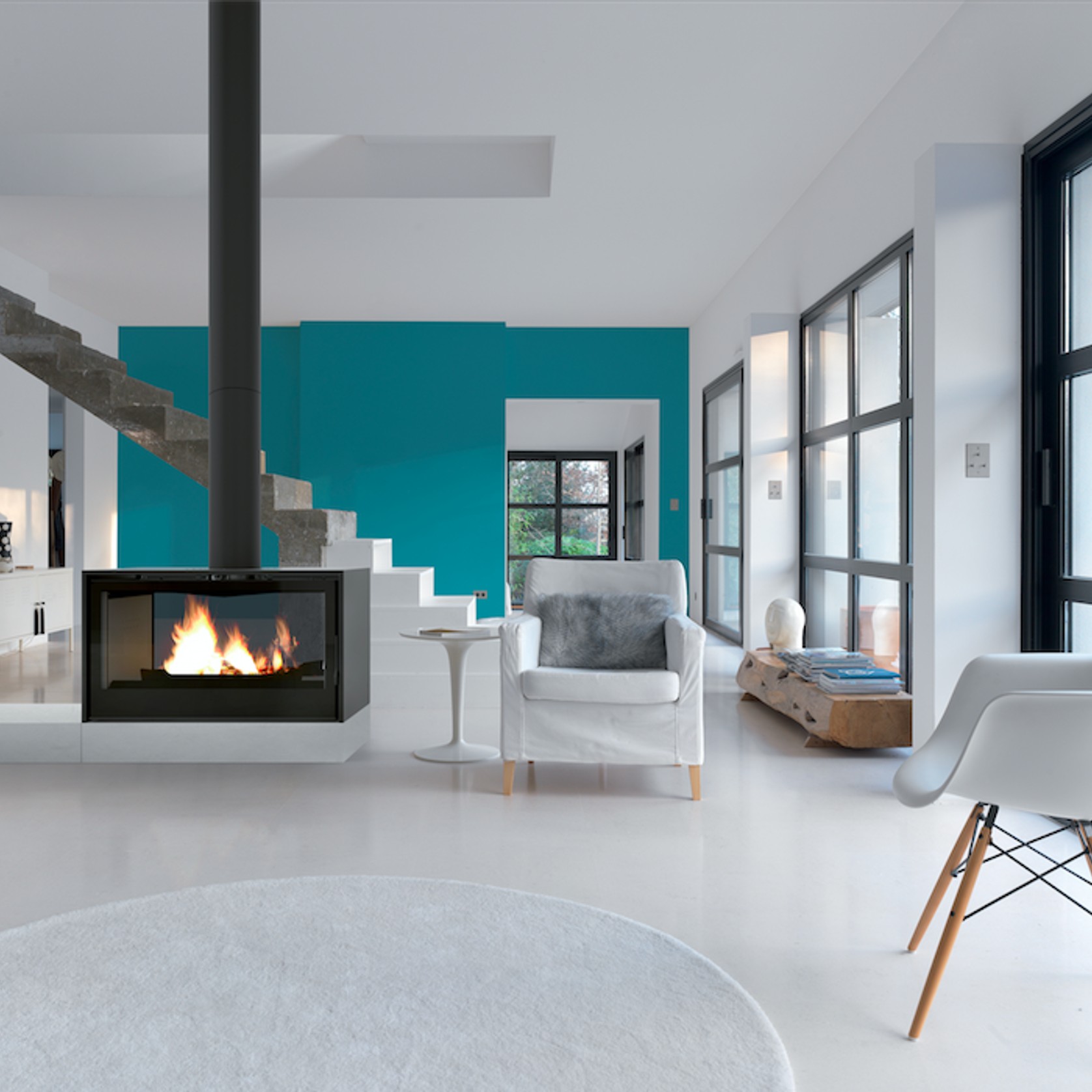 Axis 1000Fs Double Sided Freestanding Fireplace gallery detail image