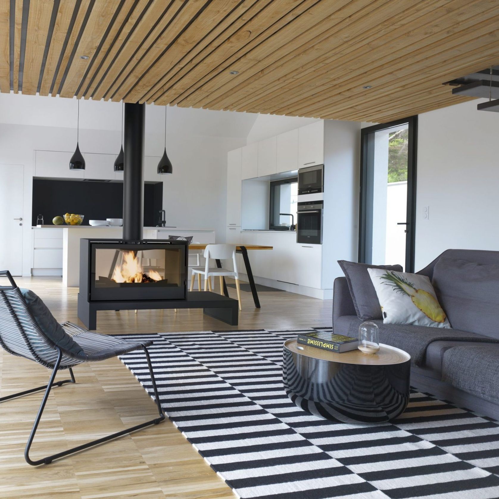Axis 1000Fs Double Sided Freestanding Fireplace gallery detail image