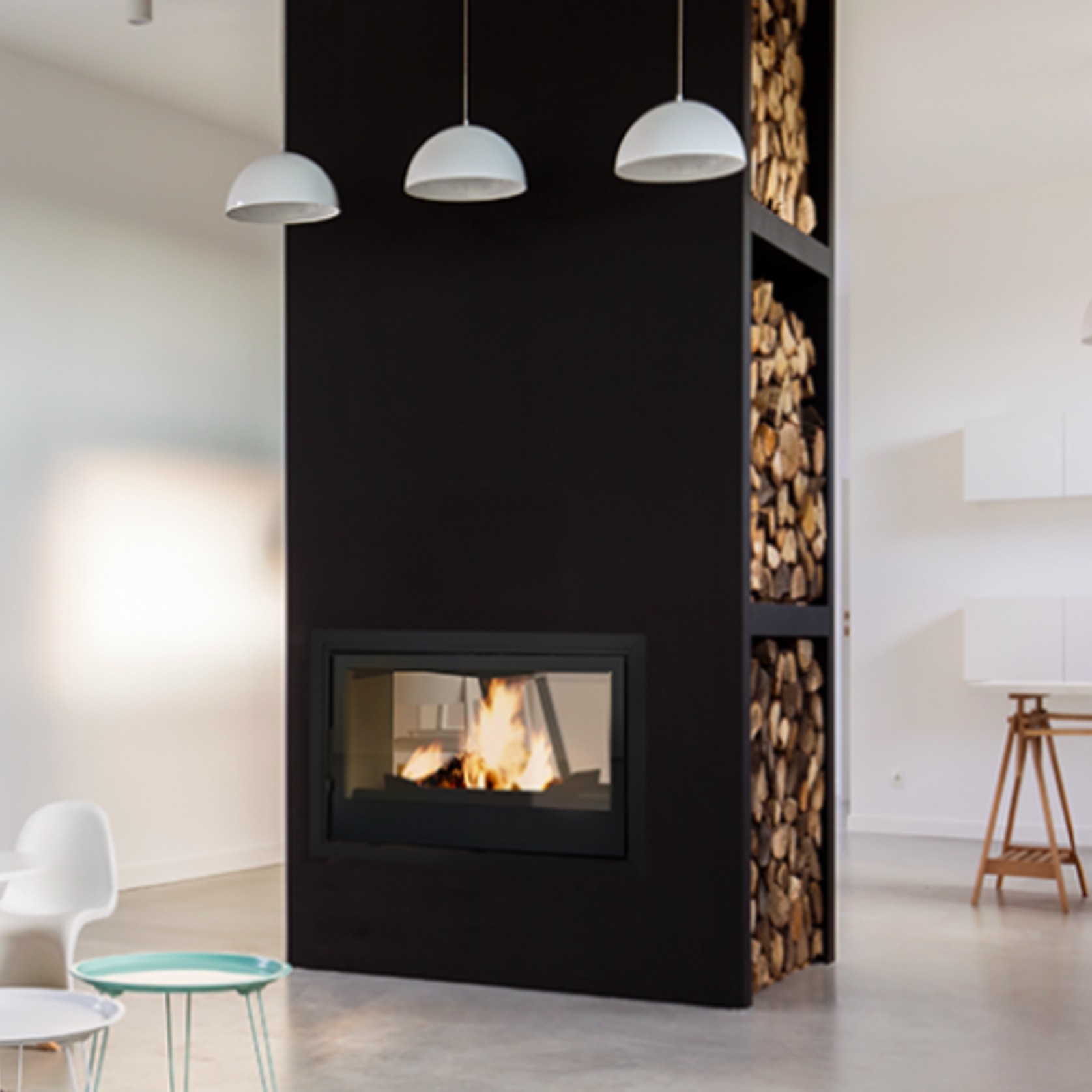 Axis 1000Ds Double Sided Inbuilt Fireplace gallery detail image