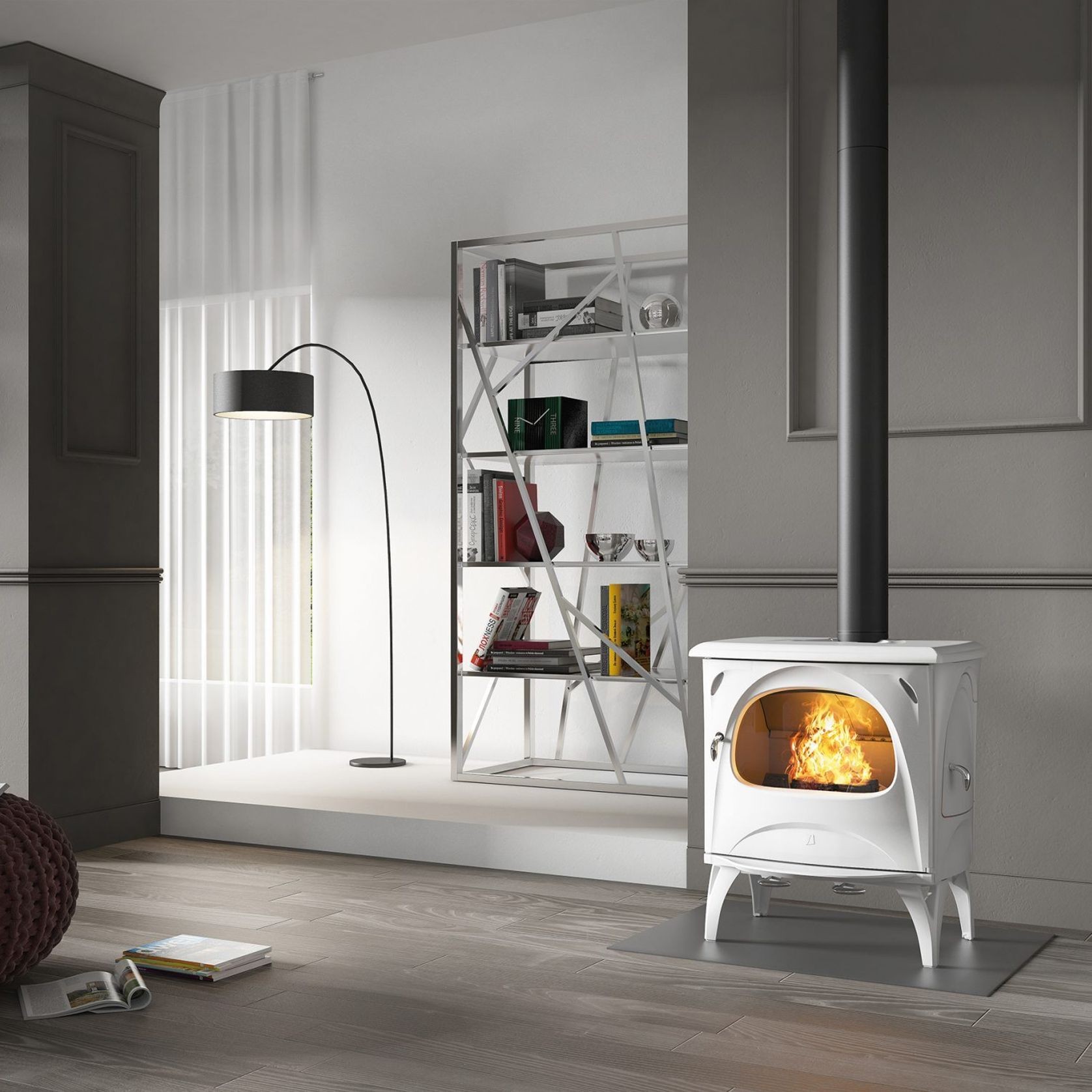 Seguin Aurore Cast Iron Freestanding Cheminee gallery detail image