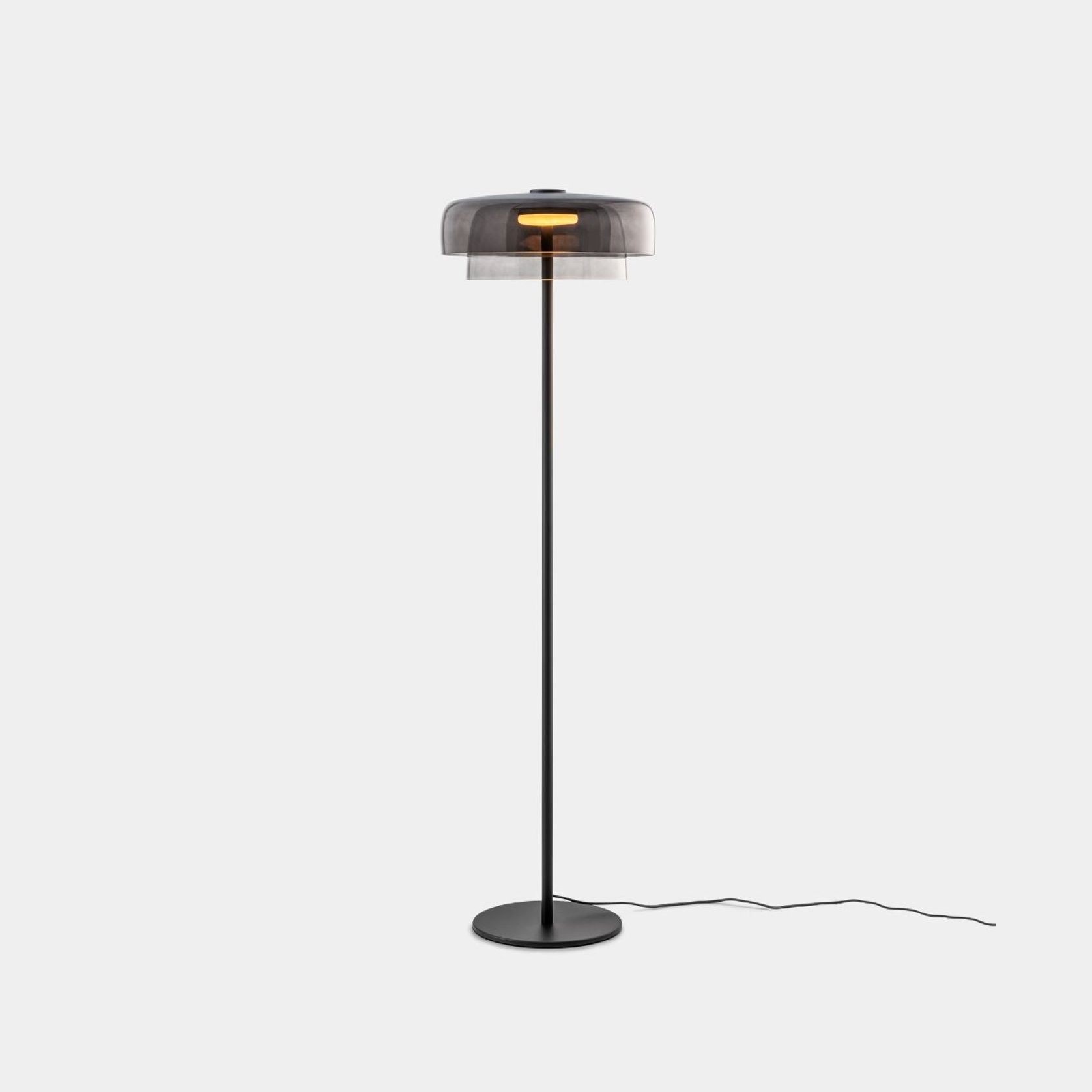 Lark 2 Shade Floor Lamp - 42 cm in Fume gallery detail image