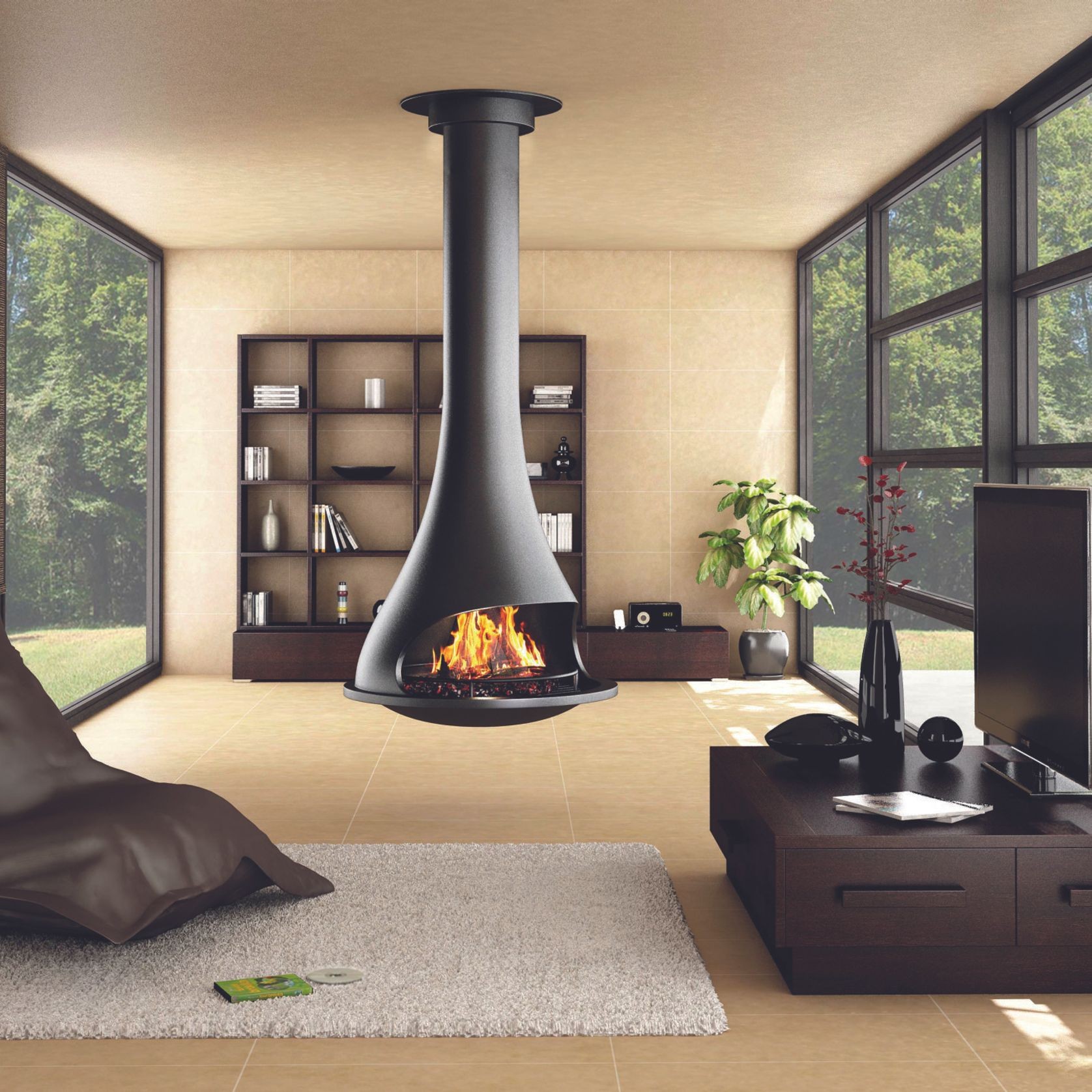 Jc Bordelet Tatiana 997 Suspended Fireplace gallery detail image