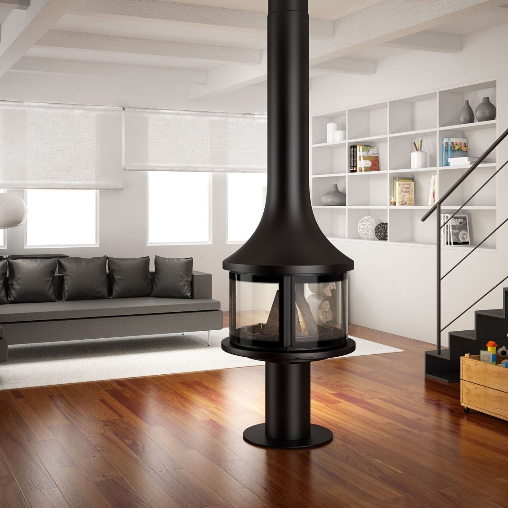 Jc Bordelet Lea 998 Suspended Fireplace gallery detail image