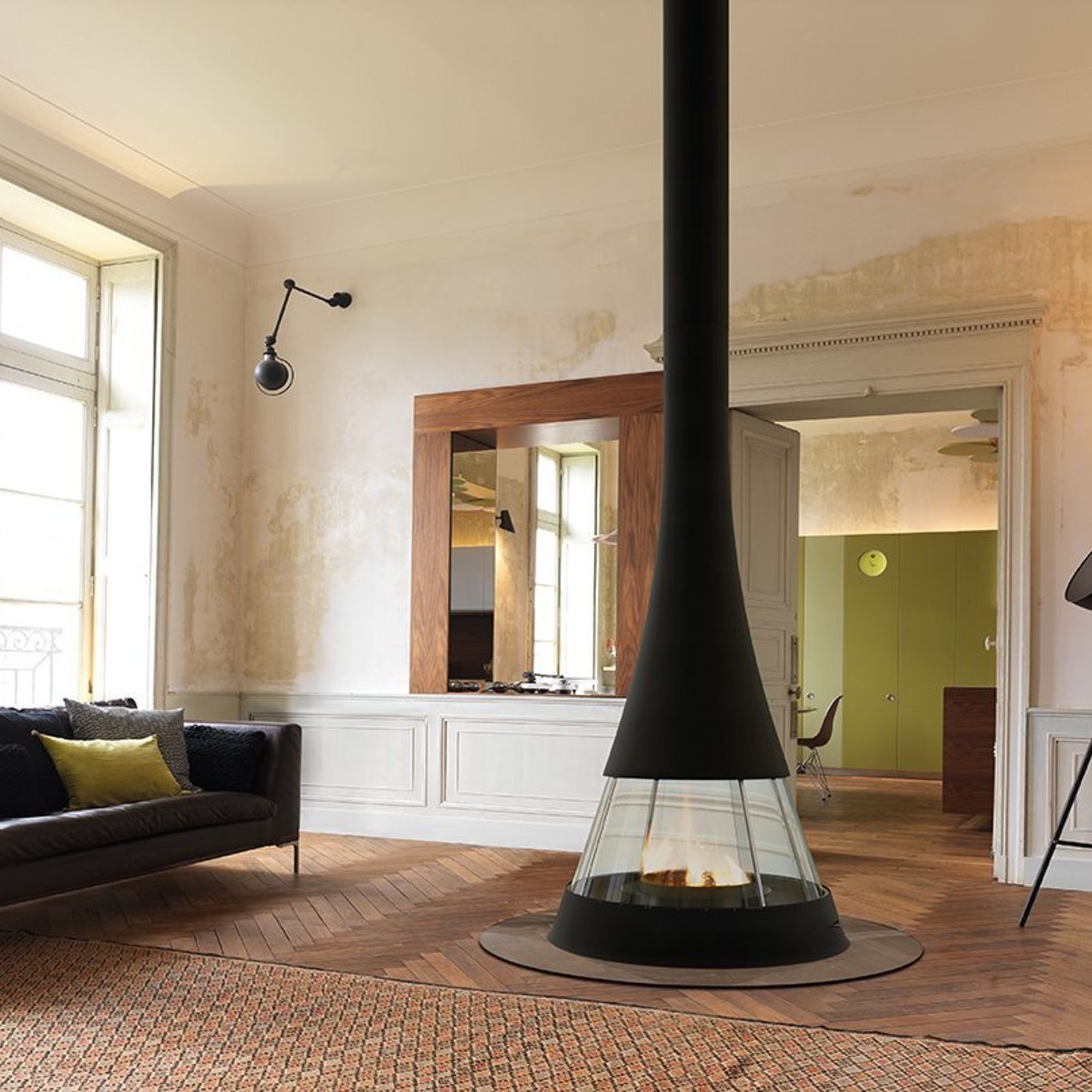Jc Bordelet Linea 914 Suspended Fireplace gallery detail image