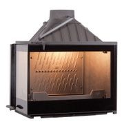 Seguin Europa 7Vl - Two Sided Black Glass Fireplace. gallery detail image
