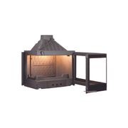 Seguin Europa 7Vl - Two Sided Black Glass Fireplace. gallery detail image
