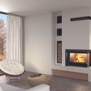 Seguin Europa 7Vl - Two Sided Black Glass Fireplace. gallery detail image