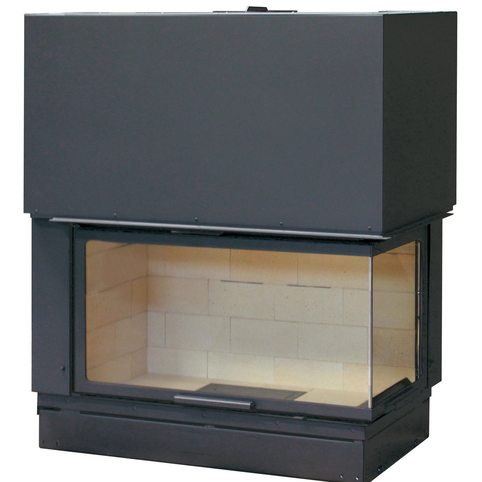 Axis H1200 Vlg | Two Sided Wood Fireplace gallery detail image