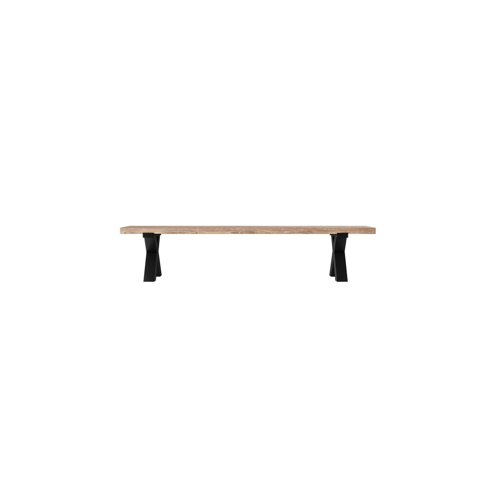 Fortico Teak X-leg Bench Seat 220cm gallery detail image