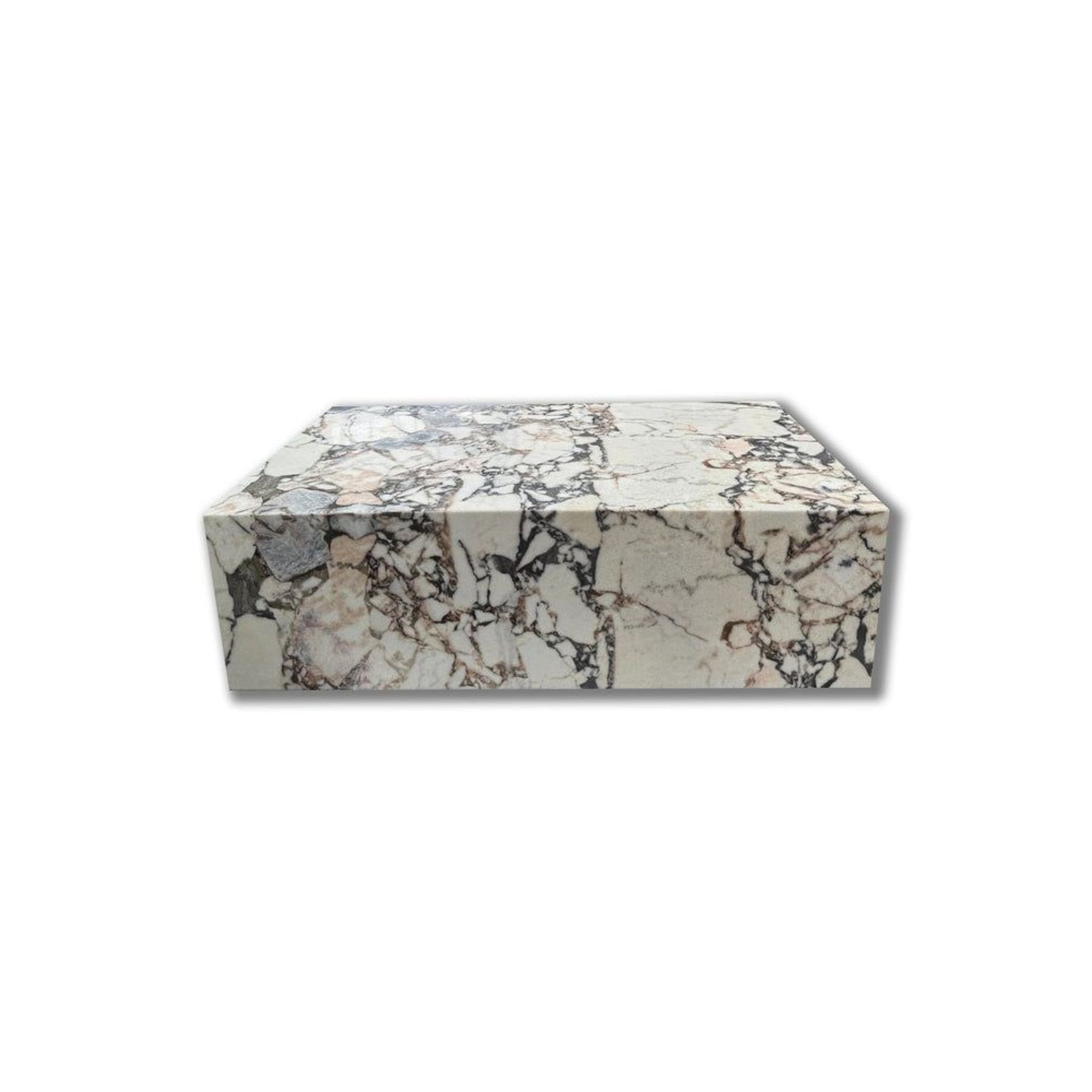 Block Coffee Table - Milky Blue Marble - Small | Natural Stone Co. gallery detail image