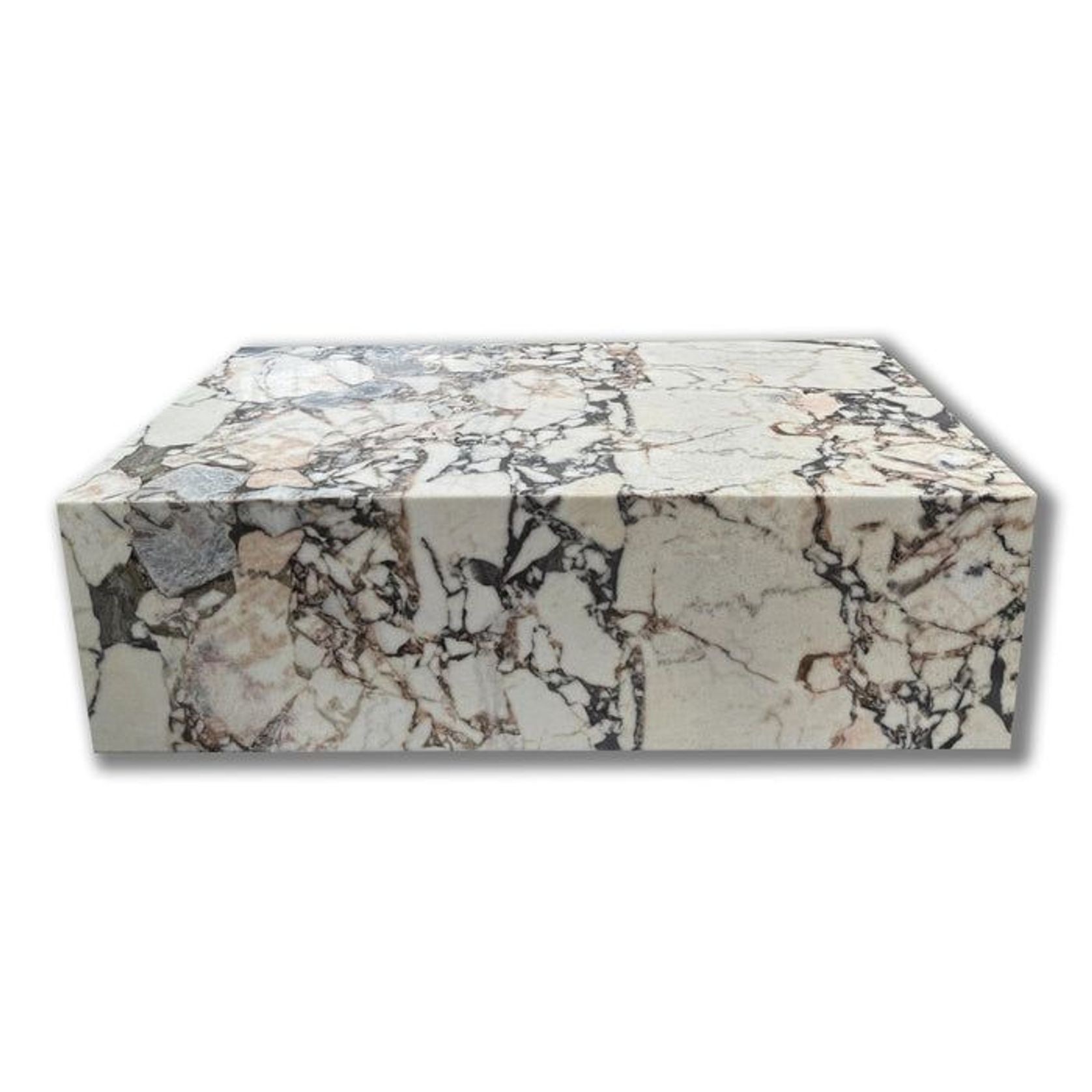 Block Coffee Table - Milky Blue Marble - Small | Natural Stone Co. gallery detail image