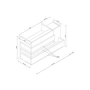 KERAN Reception Desk 1.8M Right Panel - Acacia & Carbon Grey Colour gallery detail image