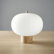 Luna Glass Table Lamp - Large in Timber gallery detail image