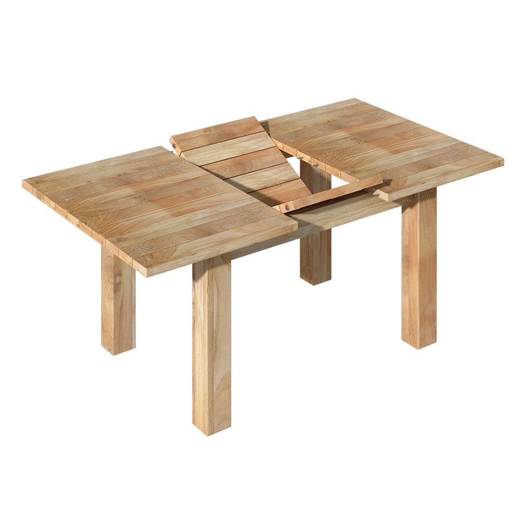 Stretch Outdoor Teak Dining Extension Table 120-160 X 100cm gallery detail image