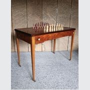 Louis XVI Games Table In Parqueted Veneer Wood gallery detail image