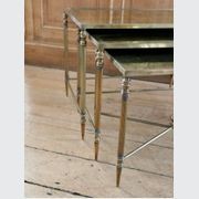 Nest Of three French Brass Side Tables C.1950 gallery detail image