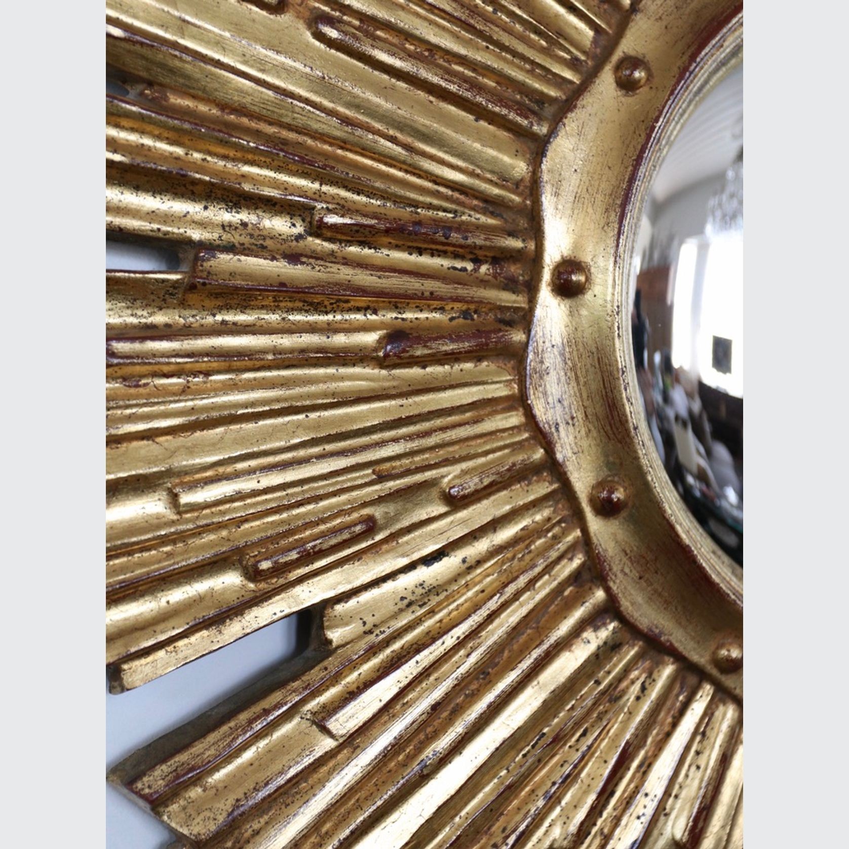 Mid Century Gilt Wood "Soleil" Mirror gallery detail image