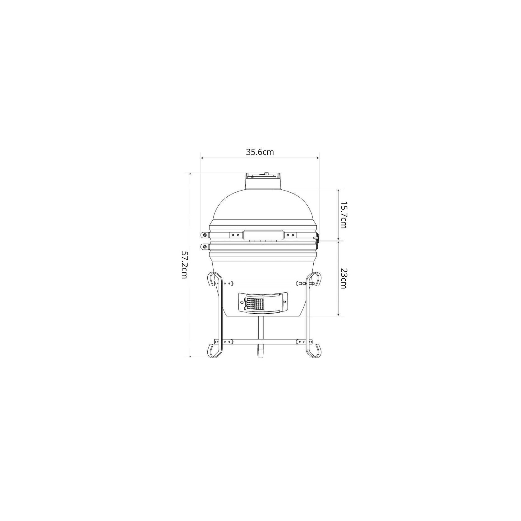 13 - Inch Kamado Ceramic Charcoal Grill With Bonus Accessory Pack gallery detail image