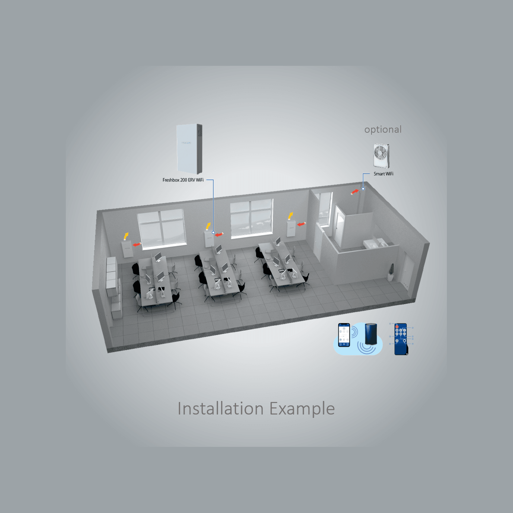 Freshbox 200 WIFI - Decentralised Ventilation System gallery detail image