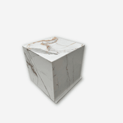 Cube Side Table - Gold Calacatta Marble | Natural Stone Co. gallery detail image