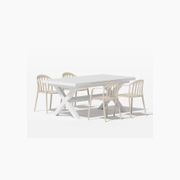 Tuba Extension Table With Alice Chairs 5-Piece Outdoor Dining Set gallery detail image