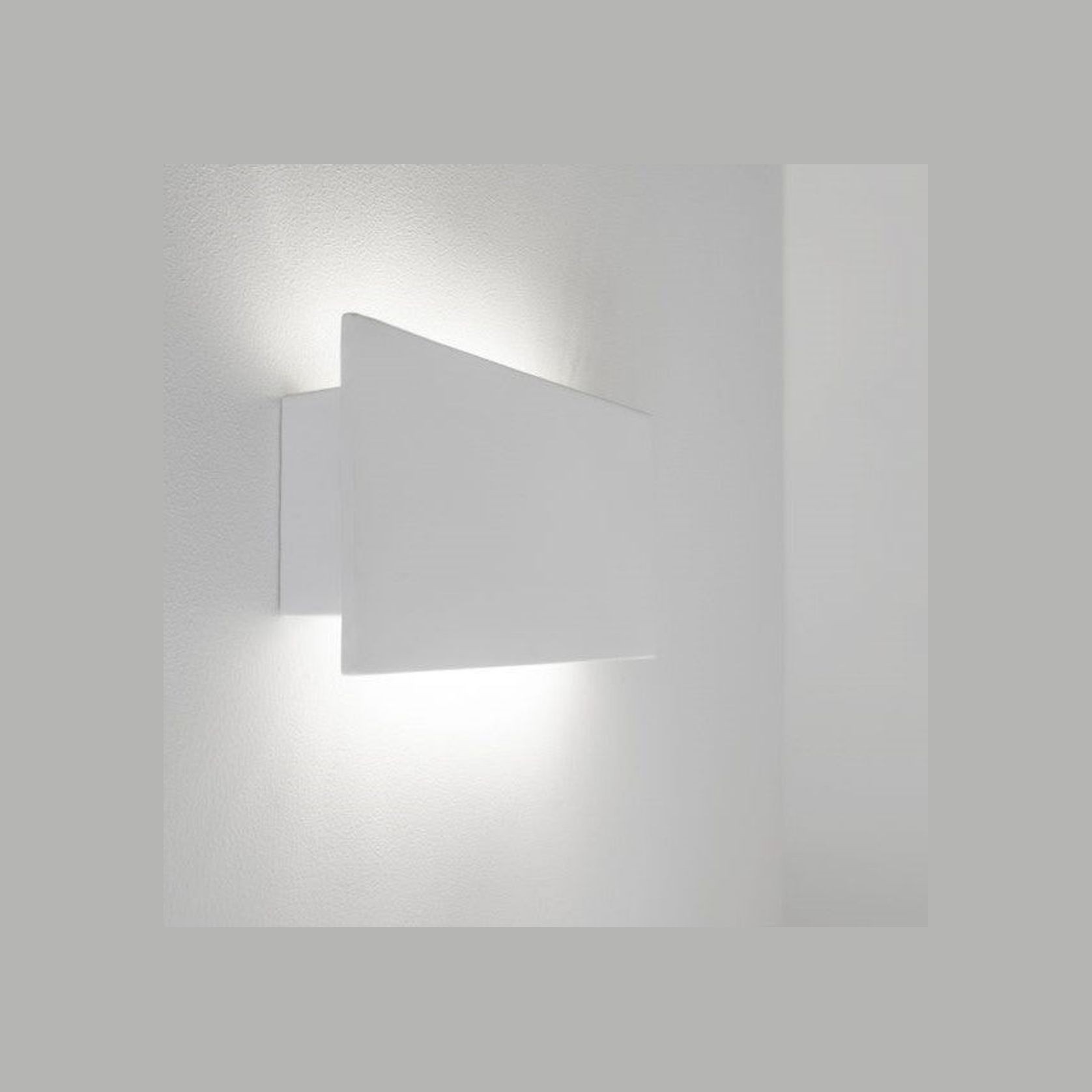 Valencia LED Rectangle Wall Light in White gallery detail image