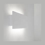 Valencia LED Rectangle Wall Light in White gallery detail image
