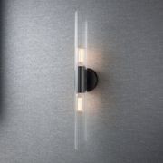 Bay 2 Light Glass Wall Light - Large in Old Bronze gallery detail image