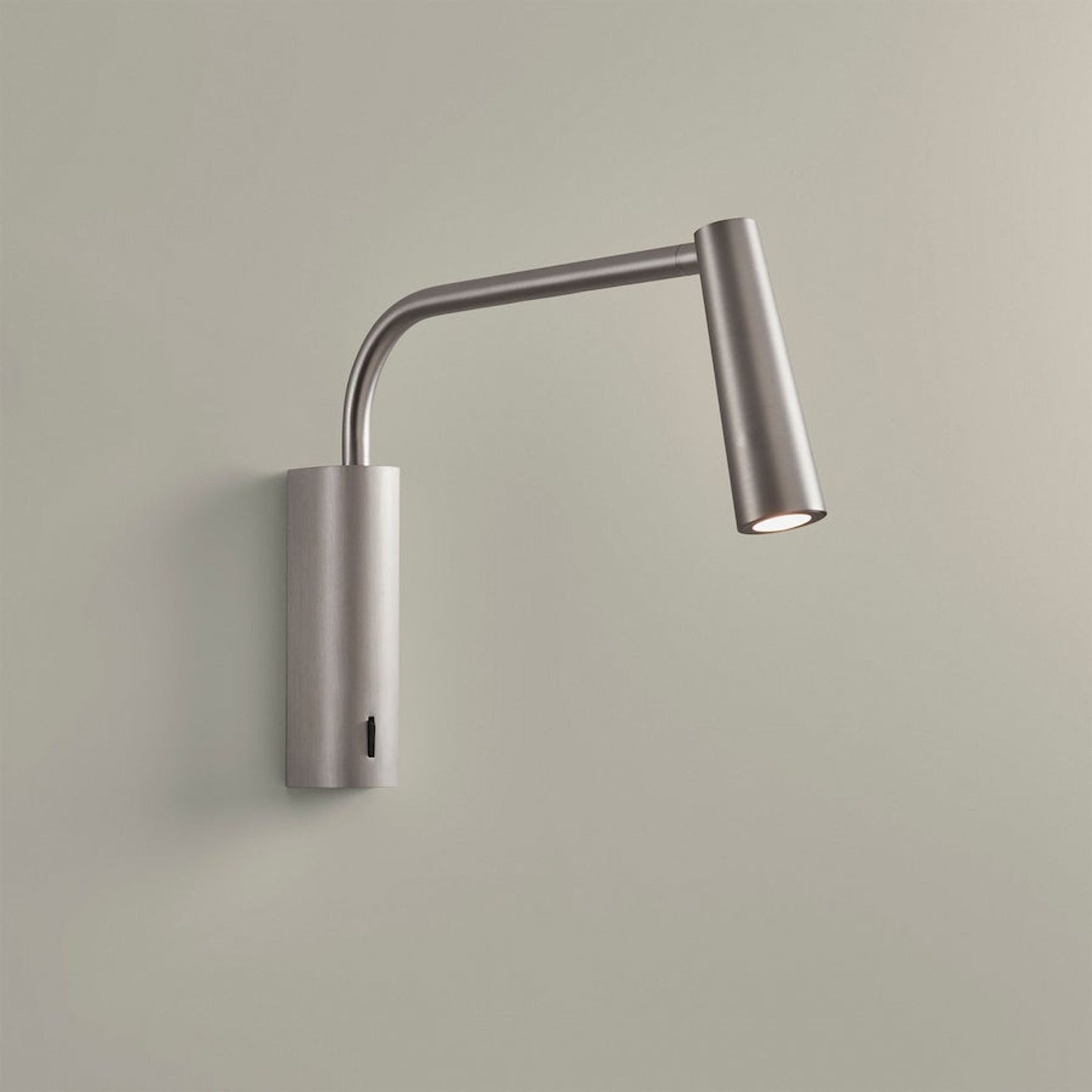 Turin LED Reading Wall Light in Satin Nickel gallery detail image