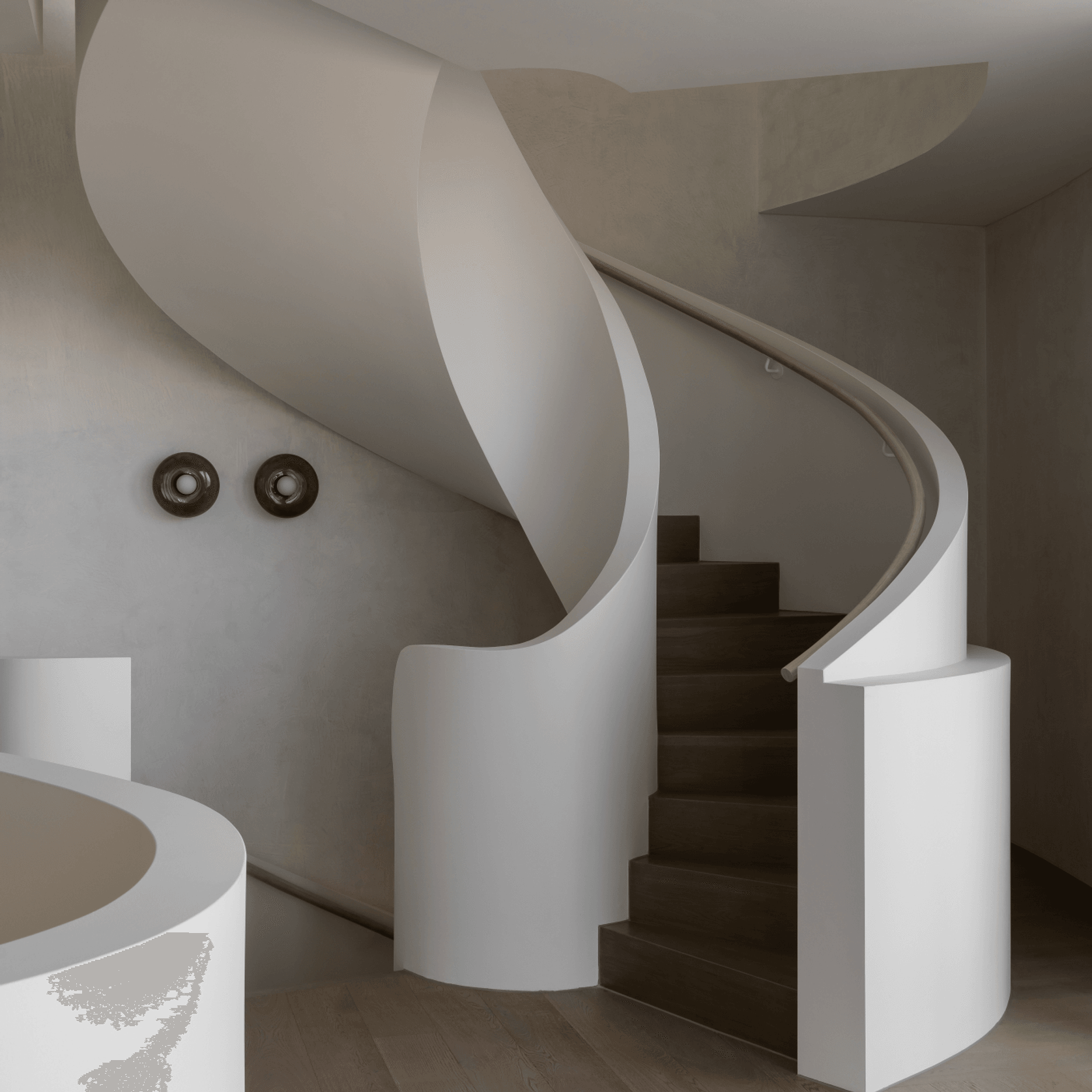 Haze Glass Wall Light in Smoke gallery detail image