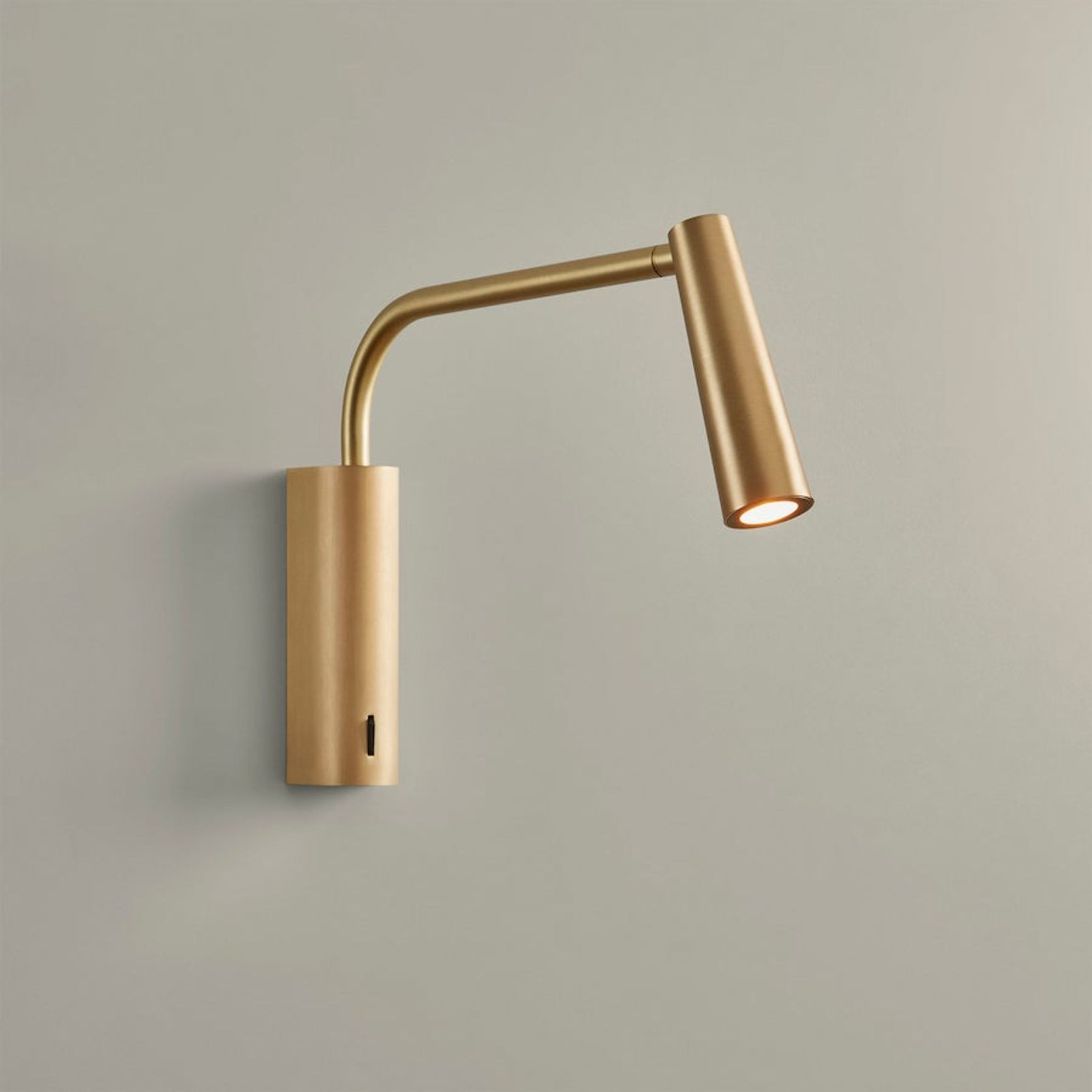 Turin LED Reading Wall Light in Matte Gold gallery detail image