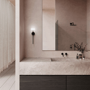 Koko Glass Wall Light in Black gallery detail image