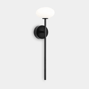 Koko Glass Wall Light in Black gallery detail image