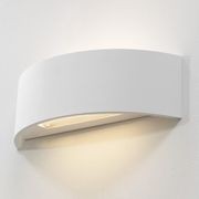 Valencia LED Curved Wall Light in White gallery detail image