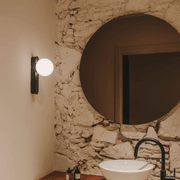 Pearl 1 Light Wall Light in Black gallery detail image