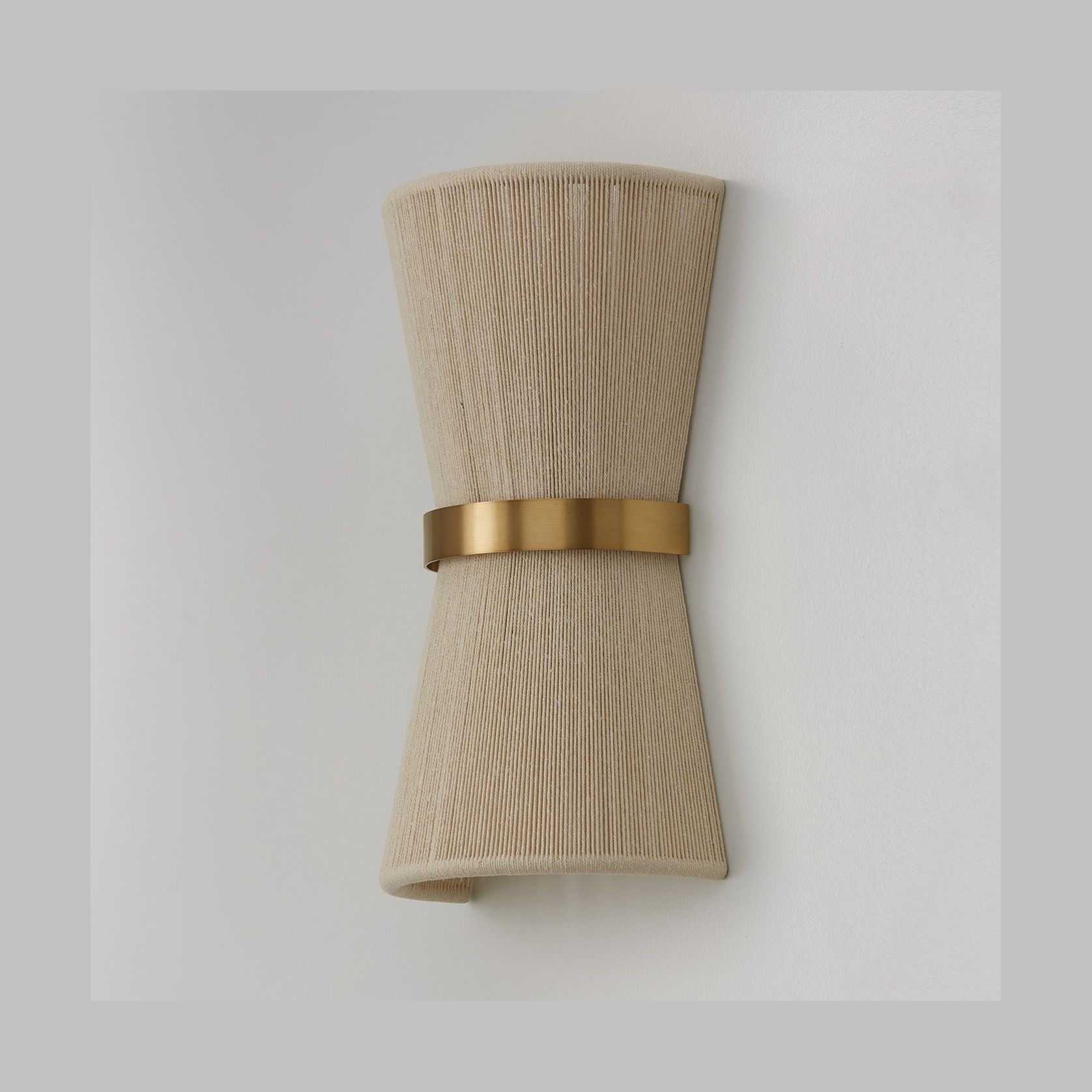 Fisher 2 Light Wall Light in Bleached Rope gallery detail image