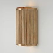 Cody 2 Light Wall Sconce In White Wash & Matte Brass gallery detail image