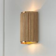 Cody 2 Light Wall Sconce In White Wash & Matte Brass gallery detail image