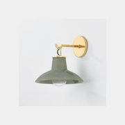 Potter 1 Light Wall Light In Aged Brass & Ceramic Moss Crackle gallery detail image
