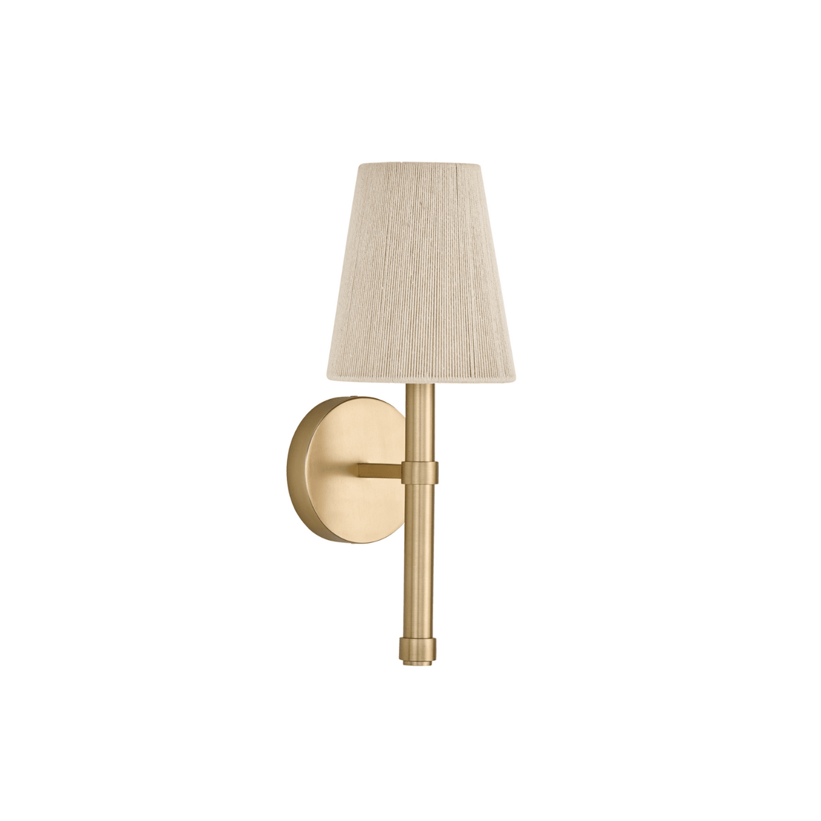 Fisher 1 Light Wall Light in Matte Brass & Bleached Rope gallery detail image