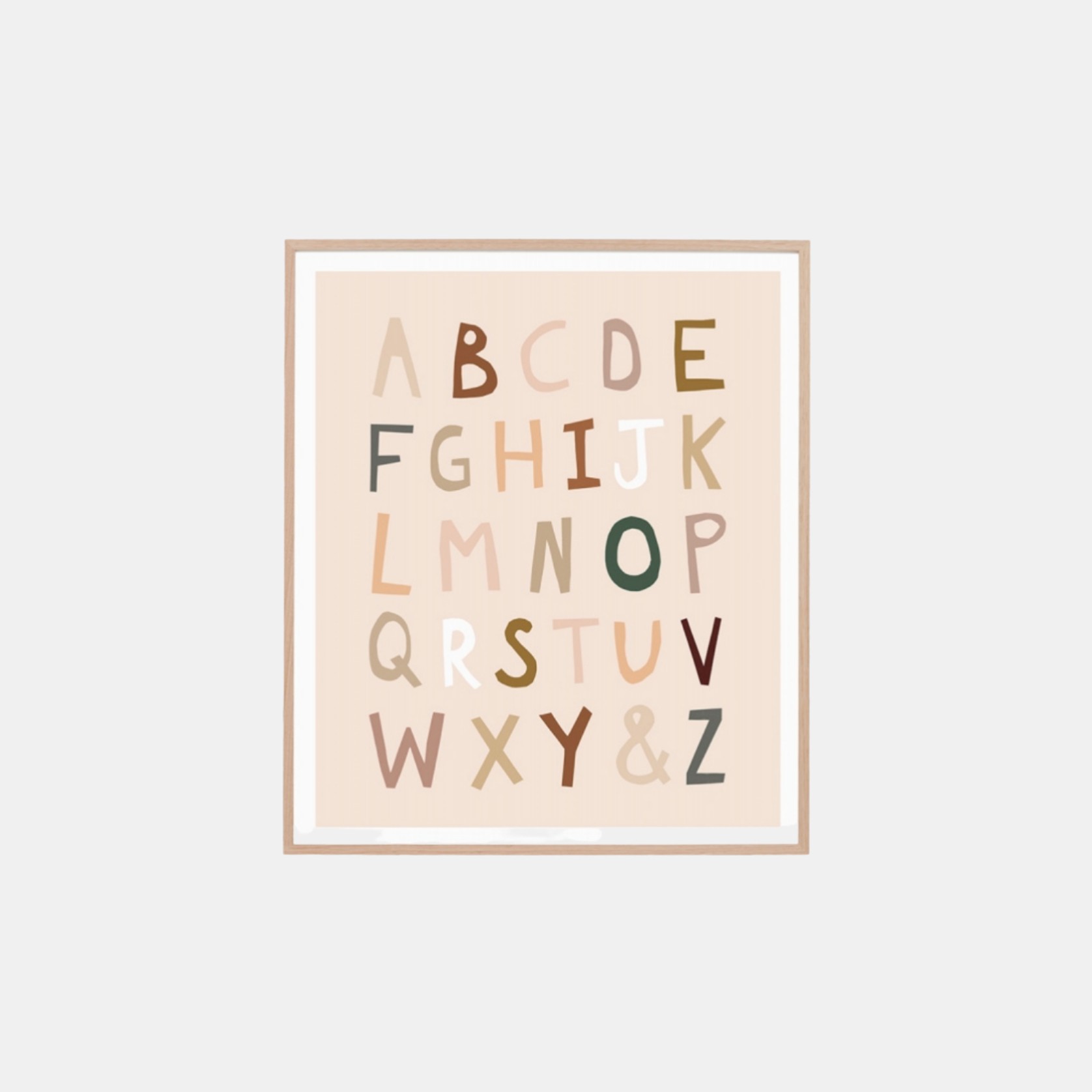 Framed Print - Alphabet Blush W2 Raw gallery detail image