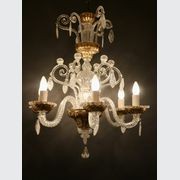 Murano Hand Blown Glass Chandelier With Grape Tassels gallery detail image