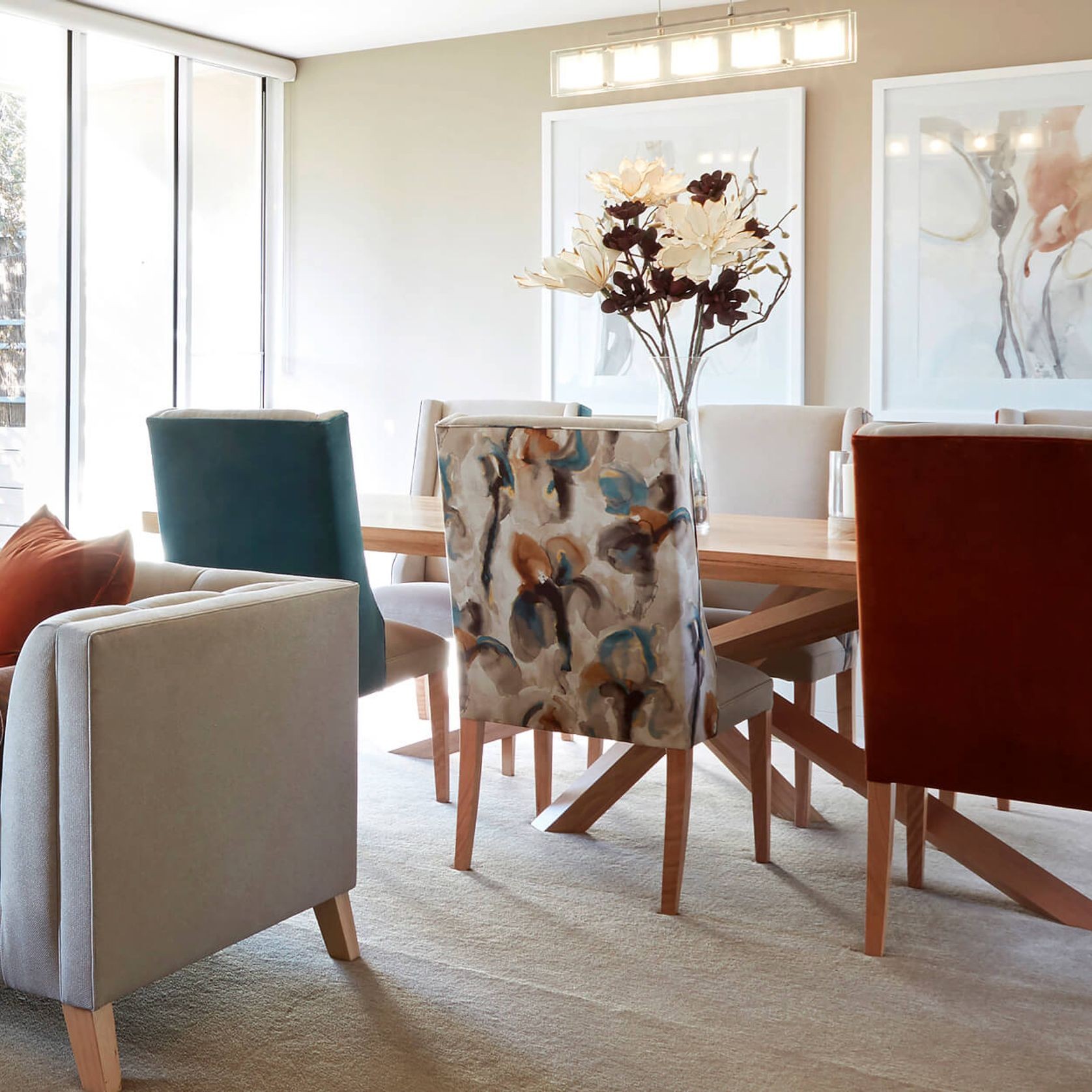 Criss-Cross Base Dining Table gallery detail image