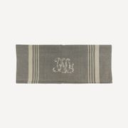 Monogram Tea Towel Grey with Natural Stripe gallery detail image