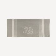 Monogram Tea Towel Natural with White Stripe gallery detail image